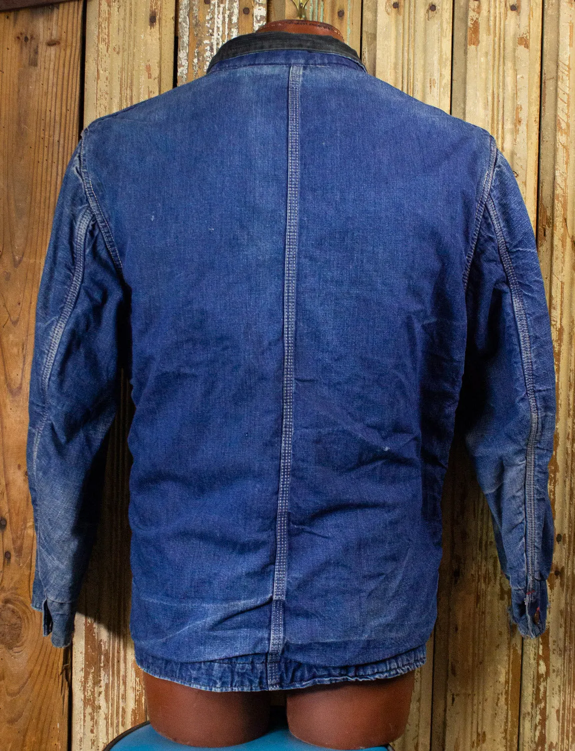 Vintage Big Mac Denim Chore Coat 50s Medium Wash XL